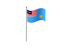挥舞着马来西亚皇家空军的旗帜