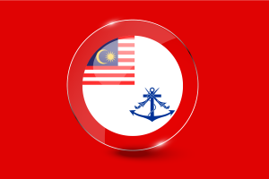马来西亚皇家海军旗帜亮面圆形按钮