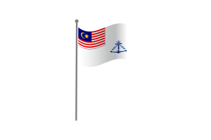 挥舞着马来西亚皇家海军旗帜