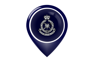 马来西亚皇家警察旗帜地图图钉图标