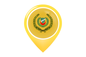 吉打州苏丹旗帜地图图钉图标