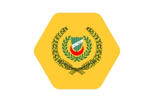 吉打州苏丹旗帜插图六边形圆形