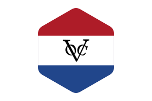荷兰马六甲旗帜圆形六边形