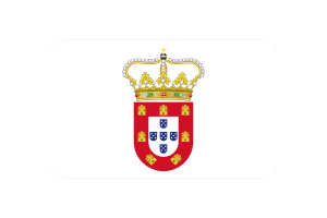 葡萄牙马六甲旗帜圆角矩形矢量插图