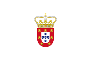葡萄牙马六甲旗帜矢量插图
