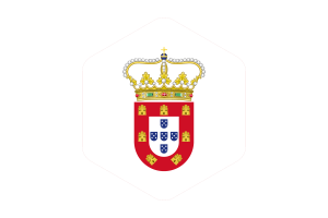葡萄牙马六甲旗帜圆形六边形