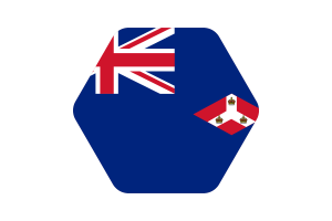 海峡定居点旗帜插图六边形圆形