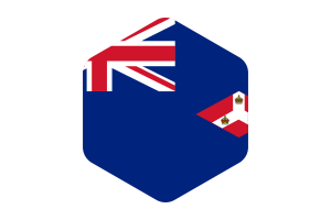海峡殖民地旗帜圆形六边形
