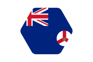 新加坡殖民地旗帜插图六边形圆形
