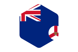 新加坡殖民地旗帜圆形六边形