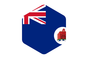 马六甲皇冠殖民地 旗帜圆形六边形