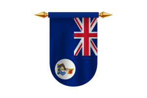 北婆罗洲皇冠殖民地旗帜徽章矢量图像