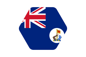北婆罗洲皇冠殖民地旗帜插图六边形圆形