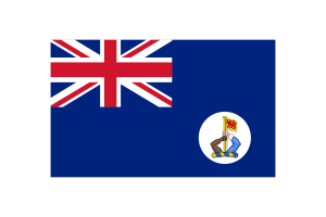北婆罗洲皇冠殖民地旗帜矢量插图