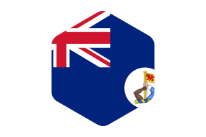 北婆罗洲皇冠殖民地旗帜圆形六边形