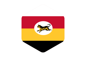 马来联邦旗帜圆形六边形