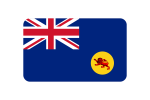 北婆罗洲旗帜圆角矩形矢量插图