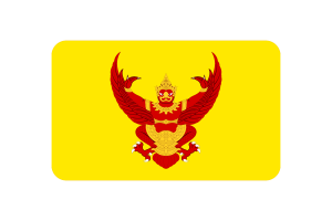 泰国皇家旗帜圆角矩形矢量插图