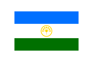 巴什科尔托斯坦旗帜矢量插图
