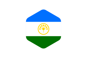 巴什科尔托斯坦旗帜圆形六边形