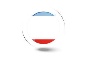 克里米亚半岛旗帜亮面圆形按钮