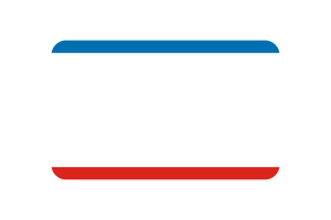 克里米亚半岛旗帜圆角矩形矢量插图