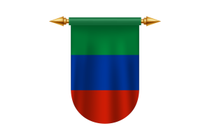 达吉斯坦旗帜标志矢量图像
