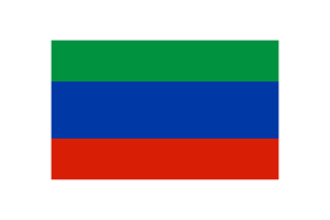 达吉斯坦旗帜矢量插图