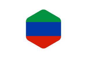 达吉斯坦旗帜圆形六边形