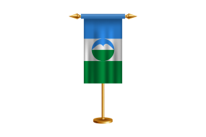 卡巴尔达-巴尔卡尔共和国礼仪旗帜矢量免费