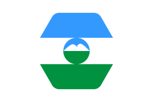 卡巴尔达-巴尔卡尔共和旗帜帜插图六边形圆形