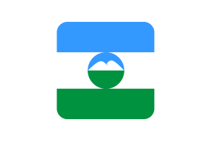 卡巴尔达-巴尔卡尔共和旗帜帜方形圆形