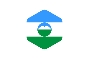 卡巴尔达-巴尔卡尔共和旗帜帜圆形六边形