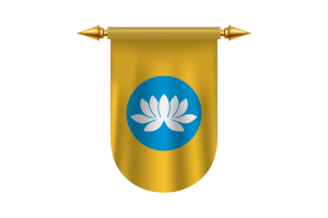 卡尔梅克共和旗帜帜徽章矢量图像