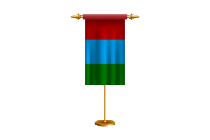 卡累利阿共和国礼仪旗帜矢量免费