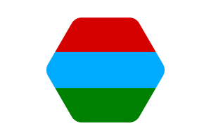 卡累利阿共和旗帜帜插图六边形圆形