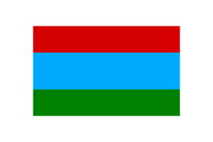 卡累利阿共和旗帜帜矢量插图