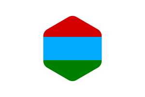 卡累利阿共和旗帜帜圆形六边形