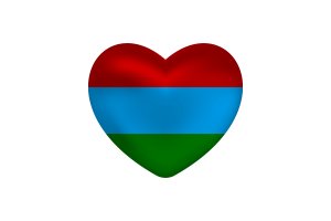 卡累利阿共和旗帜帜心形