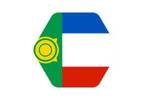 哈卡斯旗帜插图六边形圆形