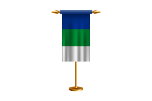 科米共和国礼仪旗帜矢量免费