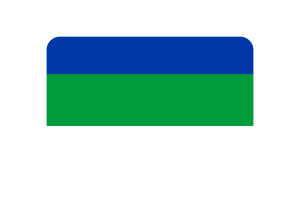 科米共和旗帜帜圆角矩形矢量插图