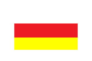 北奥塞梯阿拉尼亚旗帜矢量插图