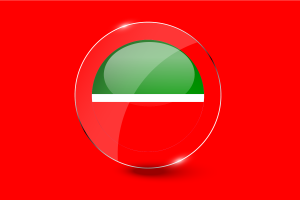 鞑靼斯坦旗帜光泽圆形按钮