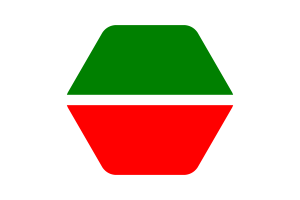 鞑靼斯坦旗帜插图六边形圆形