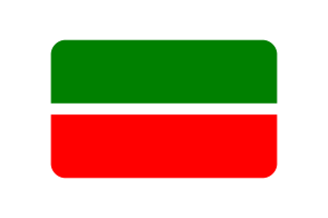 鞑靼斯坦旗帜圆角矩形矢量插图