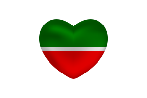鞑靼斯坦旗帜心形