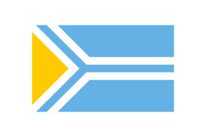 图瓦旗帜矢量插图