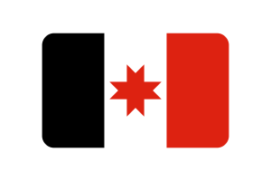 乌德穆尔特旗帜圆角矩形矢量插图