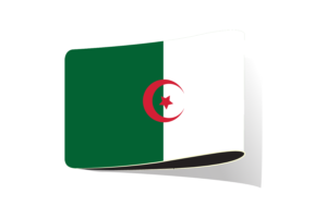阿尔及利亚国旗插图剪贴画